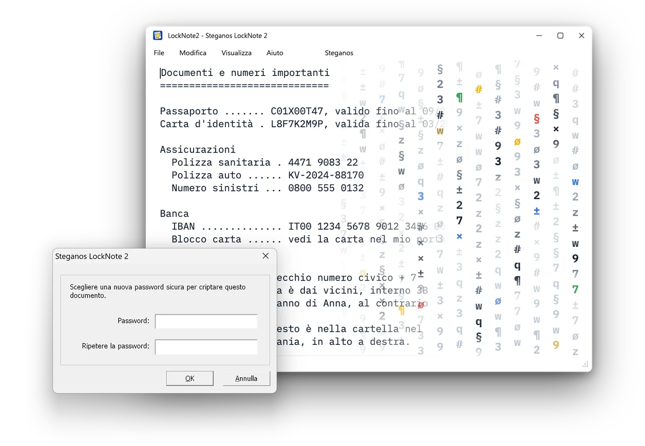Steganos LockNote 2: Crittografare testi gratis