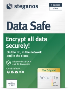 Συσκευασία Steganos Data Safe — μπροστινή όψη